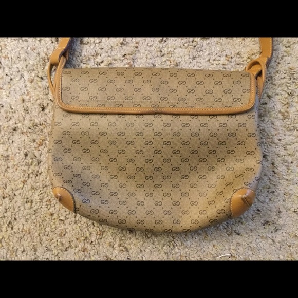 GUCCI VINTAGE GUCCISIMA MICRO GG HORSEBIT FLAP CROSSBODY PURSE TOTE BAG Y2K - Picture 7 of 12